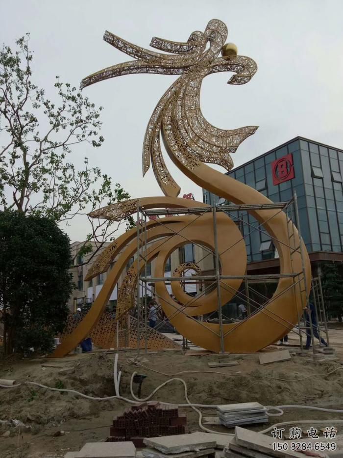 龍吐珠雕塑廠家，現代工藝設計 不銹鋼龍吐珠雕塑園景