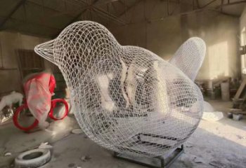 鏤空鳥(niǎo)雕塑廠家 編織工藝 提供不銹鋼鏤空鳥(niǎo)雕塑