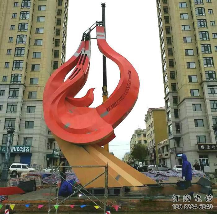 鳳鳥(niǎo)雕塑廠家 園區(qū)景觀 生產(chǎn)不銹鋼雕塑鳳鳥(niǎo)