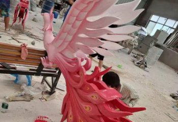 精美鳳凰雕塑廠家 飛翔鳳凰雕塑生產制作