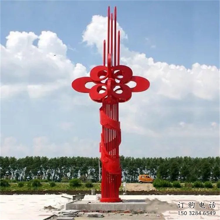 中國結(jié)雕塑 不銹鋼中國結(jié)雕塑 地標藝術(shù)建筑