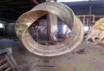 異形圓環雕塑 街道景觀小品 切面圓環雕塑廠家