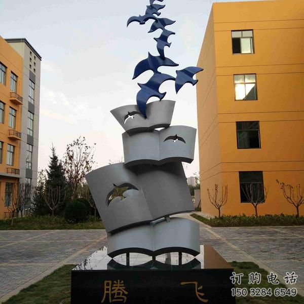 校園鴻雁雕塑廠家 創意廣場擺件 風景區仿真鴻雁雕塑