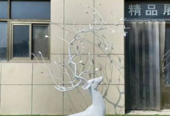 大門口鹿頭雕塑廠家 歐式賓館擺件 風(fēng)景區(qū)現(xiàn)代鹿頭雕塑