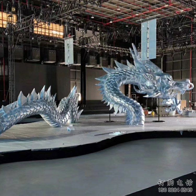 風景區(qū)水龍雕塑廠家 中式戶外擺件 大型不銹鋼水龍雕塑