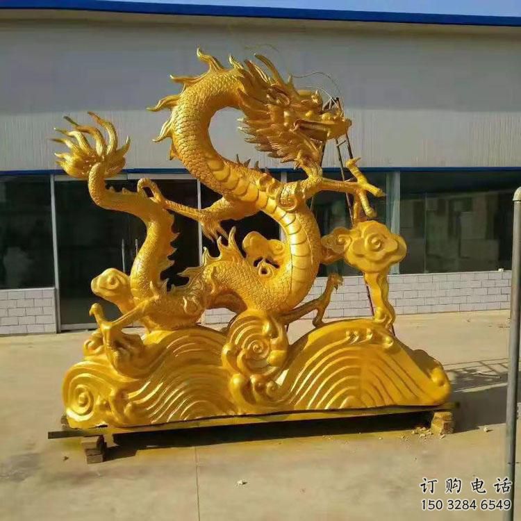 商場水龍雕塑廠家 中式烤漆小品 酒店創意水龍雕塑