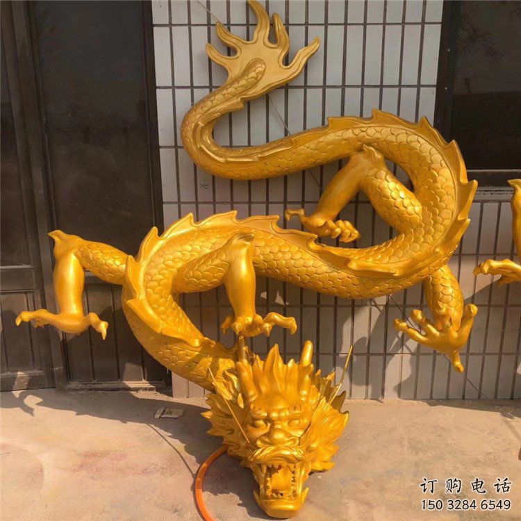 公園蛟龍雕塑廠家 中式烤漆小品 風景區仿古蛟龍雕塑