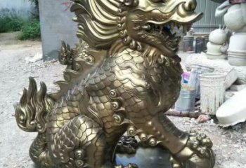 公園麒麟雕塑廠家 中式抽象小品 風景區(qū)仿古麒麟雕塑