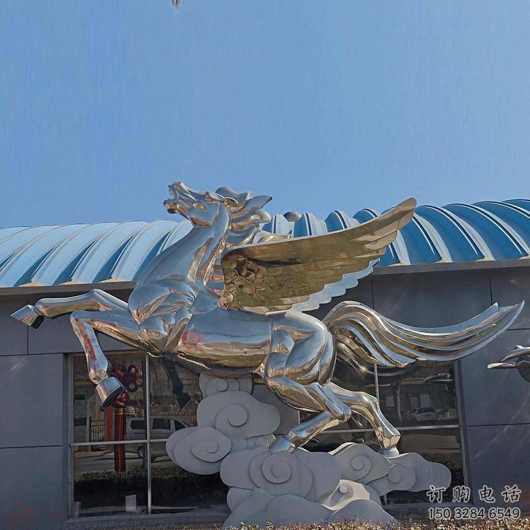 庭院飛馬雕塑廠家 歐式仿真擺件 戶外現代飛馬雕塑