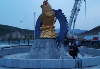 街道魚躍龍門雕塑廠家 戶外創意村口小品 