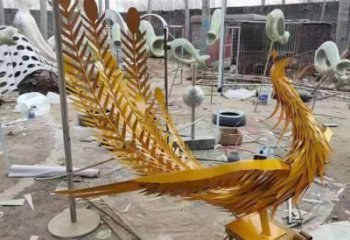 烤漆鳳凰雕塑廠家 現(xiàn)代擺件 戶外創(chuàng)意鳳凰雕塑