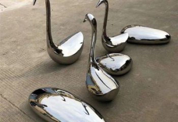 鍛造天鵝雕塑廠家 公園鏡面擺件 廣場(chǎng)啞光天鵝雕塑