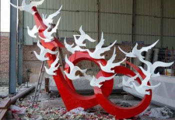 風景區和平鴿雕塑廠家 中式戶外擺件 歐式創意和平鴿雕塑
