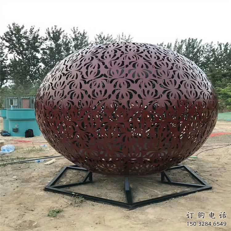 現代圓球雕塑廠家 大型別墅區擺件 博物館不銹鋼圓球雕塑