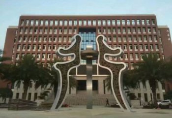 戶外甲骨文雕塑廠家 噴漆公園小品 大型不銹鋼甲骨文雕塑