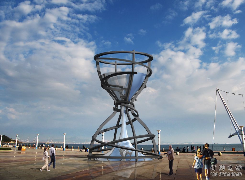 中式漏斗雕塑廠家 創意小品 游樂場不銹鋼漏斗雕塑