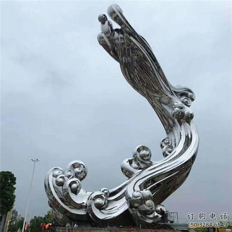 鍛造云朵雕塑廠家 現(xiàn)代鏡面小品 戶外不銹鋼云朵雕塑生產(chǎn)