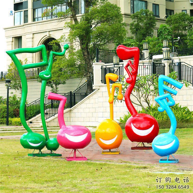 彩繪樂譜雕塑廠家 創(chuàng)意擺件 街頭不銹鋼樂譜雕塑制作