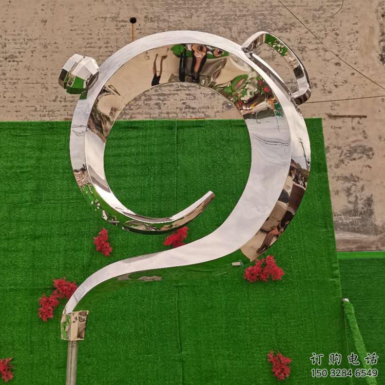 幾何水壺雕塑廠家 lk 小品 幾何不銹鋼水壺雕塑c廠