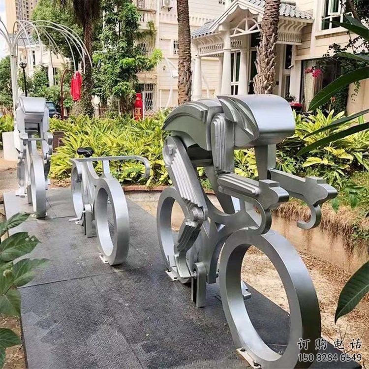鍛造賽車雕塑廠家 體育小品 戶外不銹鋼賽車雕塑定做