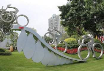 園林賽車雕塑廠家 鏡面小品 中式不銹鋼賽車雕塑廠