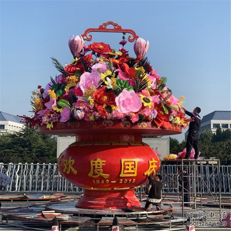 歐式花籃雕塑廠家 抽象擺件 現代不銹鋼花籃雕塑制作