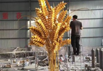 現(xiàn)代麥穗雕塑廠家 大型擺件 創(chuàng)意不銹鋼麥穗雕塑廠