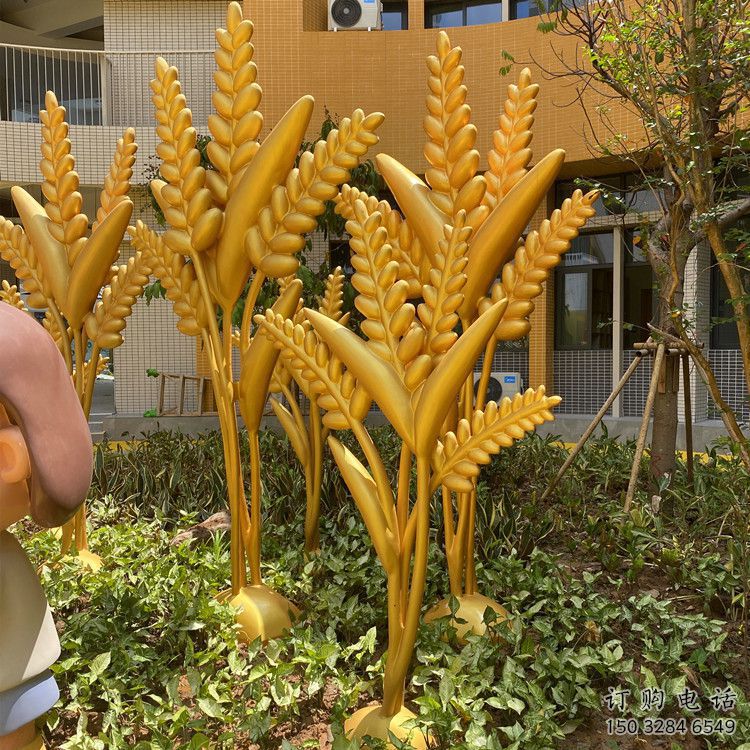 創意麥子雕塑廠家 戶外小品 公園不銹鋼麥子雕塑廠