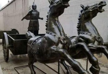 中式馬車雕塑廠家 公園仿古小品 游樂(lè)場(chǎng)不銹鋼馬車雕塑廠