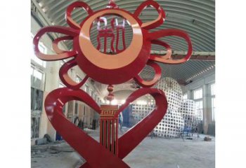 烤漆鑼鼓雕塑廠家 現(xiàn)代公園小品 戶外不銹鋼鑼鼓雕塑廠
