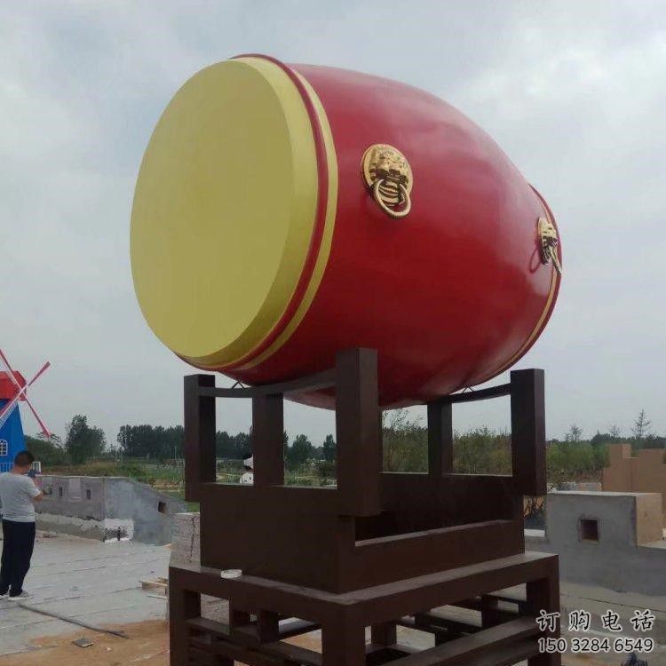 仿古鑼鼓雕塑廠家 公園廣場小品 房地產不銹鋼鑼鼓雕塑廠