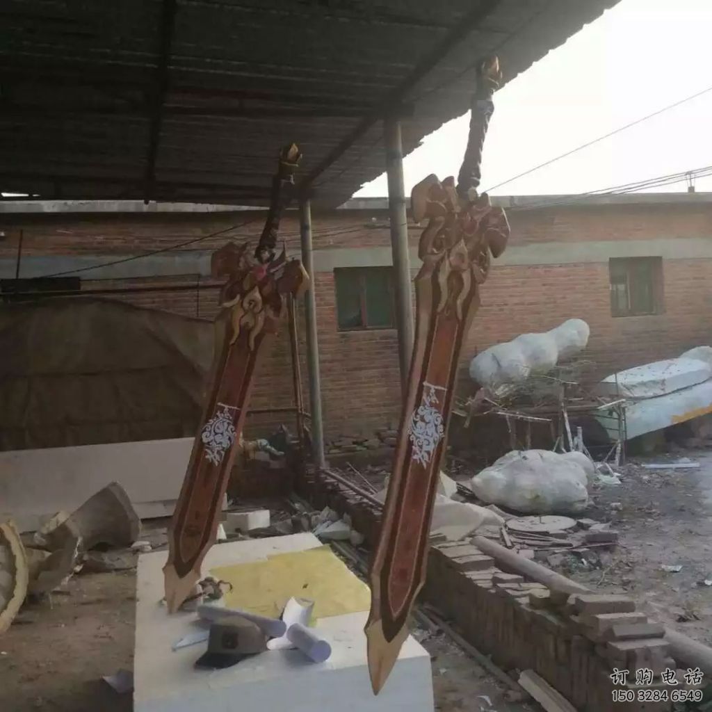 幾何利劍雕塑廠家 房地產(chǎn)小品 戶外不銹鋼利劍雕塑制作