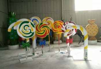 公園糖果雕塑廠家 戶(hù)外擺件 創(chuàng)意不銹鋼糖果雕塑加工廠