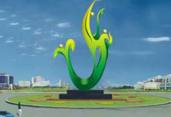 大型青果雕塑廠家 現代小品 創意不銹鋼青果雕塑定制