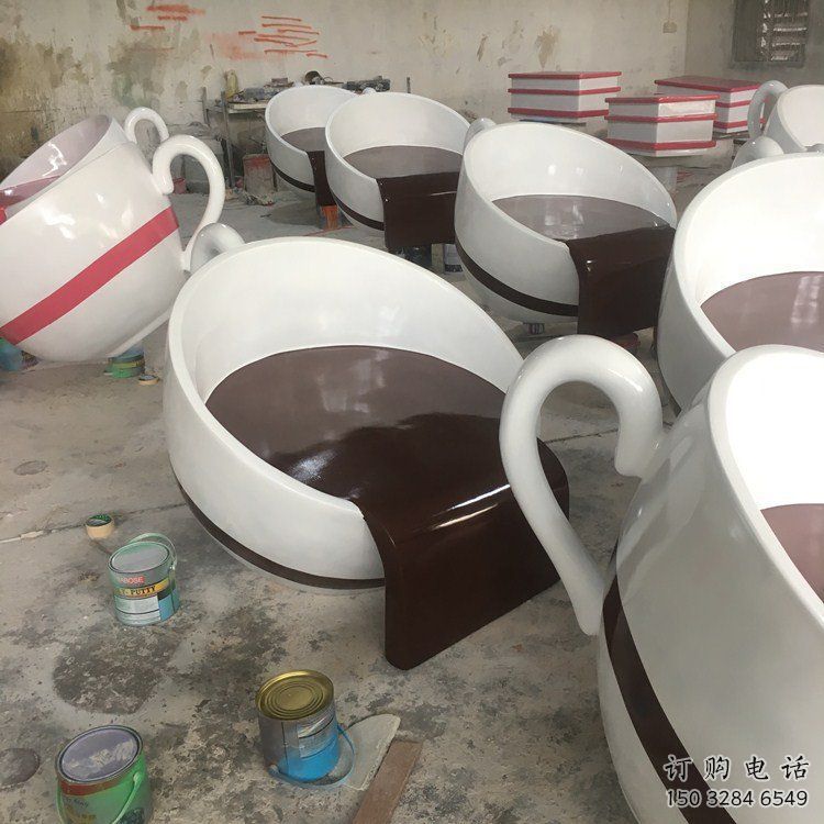 幾何咖啡杯雕塑廠家 廣場小品 現(xiàn)代咖啡杯雕塑價(jià)格
