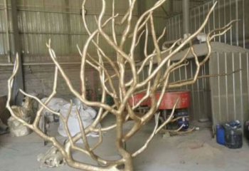 大型商場樹枝雕塑廠家 仿真擺件 鍍金不銹鋼樹枝雕塑廠
