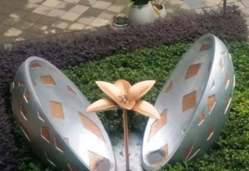 中式花苞雕塑廠家 公園小品 游樂場不銹鋼花苞雕塑廠