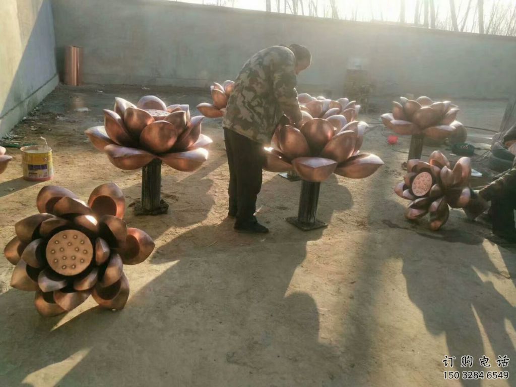 大型水蓮雕塑廠家 鍛造小品 現代不銹鋼水蓮雕塑工廠