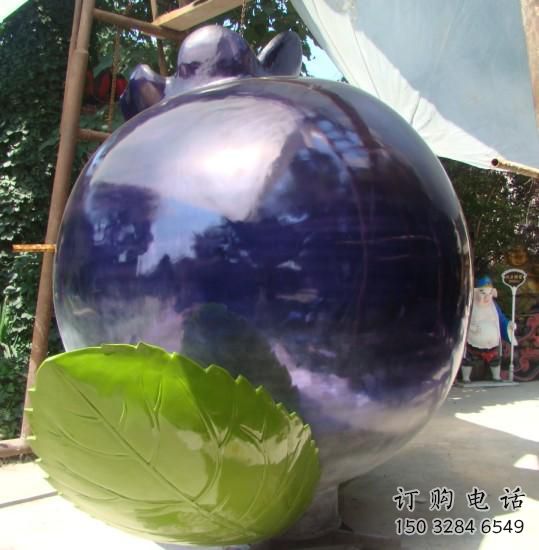 烤漆藍莓雕塑廠家 創意小品  戶外藍莓雕塑工廠