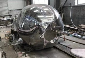 鏡面石榴雕塑廠家 大型擺件 創意不銹鋼石榴雕塑廠