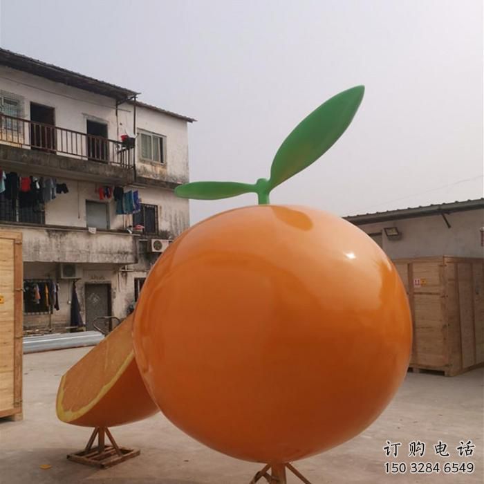 中式橙子雕塑廠家 果蔬小品 游樂場橙子雕塑價格
