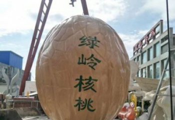 烤漆核桃雕塑廠家 公園小品  戶外核桃雕塑價格