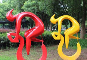 幾何騎車雕塑廠家 幼兒園小品 創意不銹鋼騎車雕塑廠