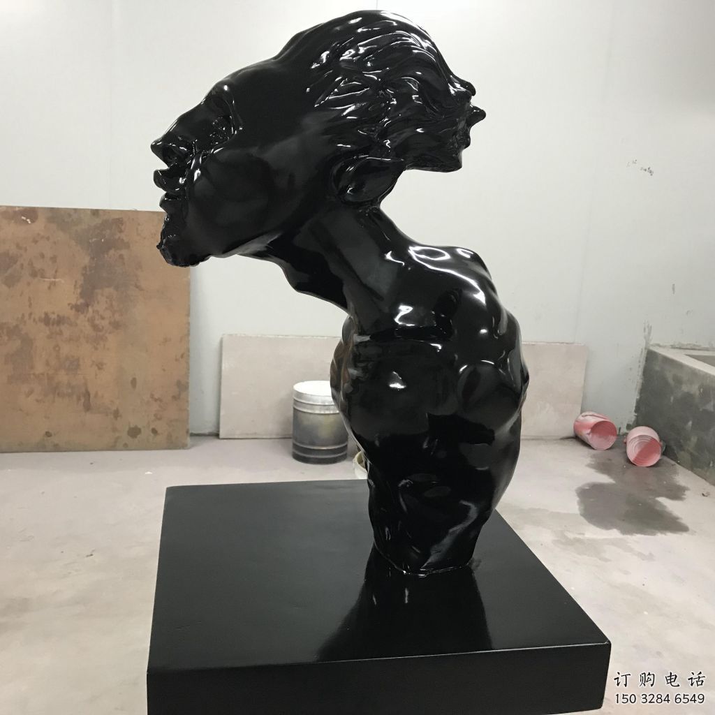 抽象人頭雕塑廠家  街頭小品  戶(hù)外不銹鋼人頭雕塑制造