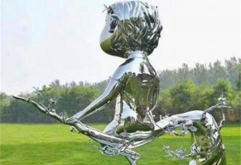 創意嬰兒雕塑廠家  現代小品 公園不銹鋼嬰兒雕塑廠