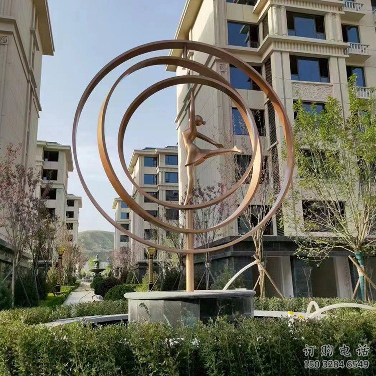 歐式芭蕾舞雕塑廠家 抽象擺件  房地產不銹鋼芭蕾舞雕塑廠