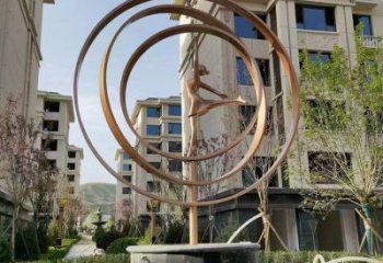 鏤空跳舞雕塑廠家 園林小品 住宅小區不銹鋼跳舞雕塑廠