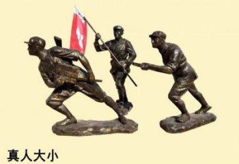 烤漆戰士雕塑廠家  黨建小品  戶外戰士雕塑加工廠