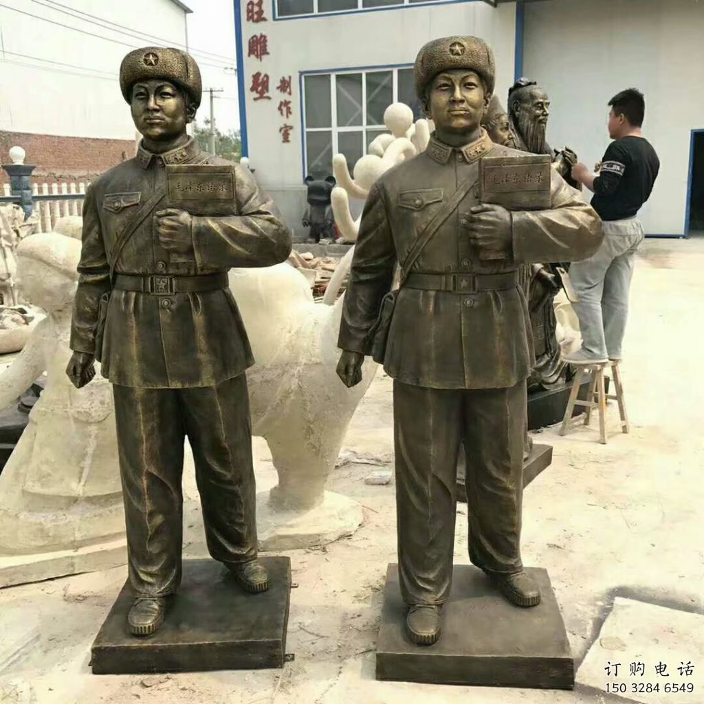 廣場雷鋒雕塑廠家 黨建小品  戶外雷鋒雕塑廠