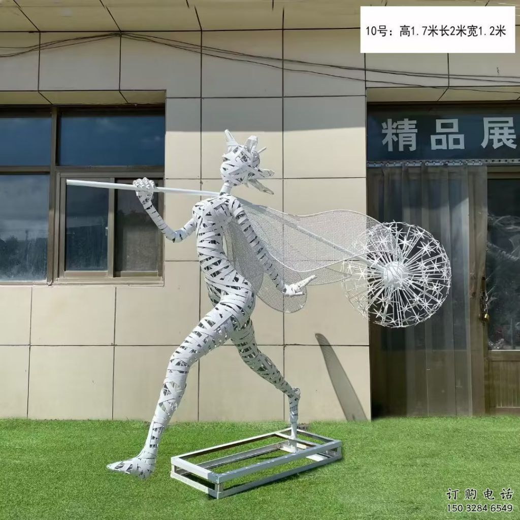 中式花仙子雕塑廠家  鏤空小品  歐式不銹鋼花仙子雕塑廠